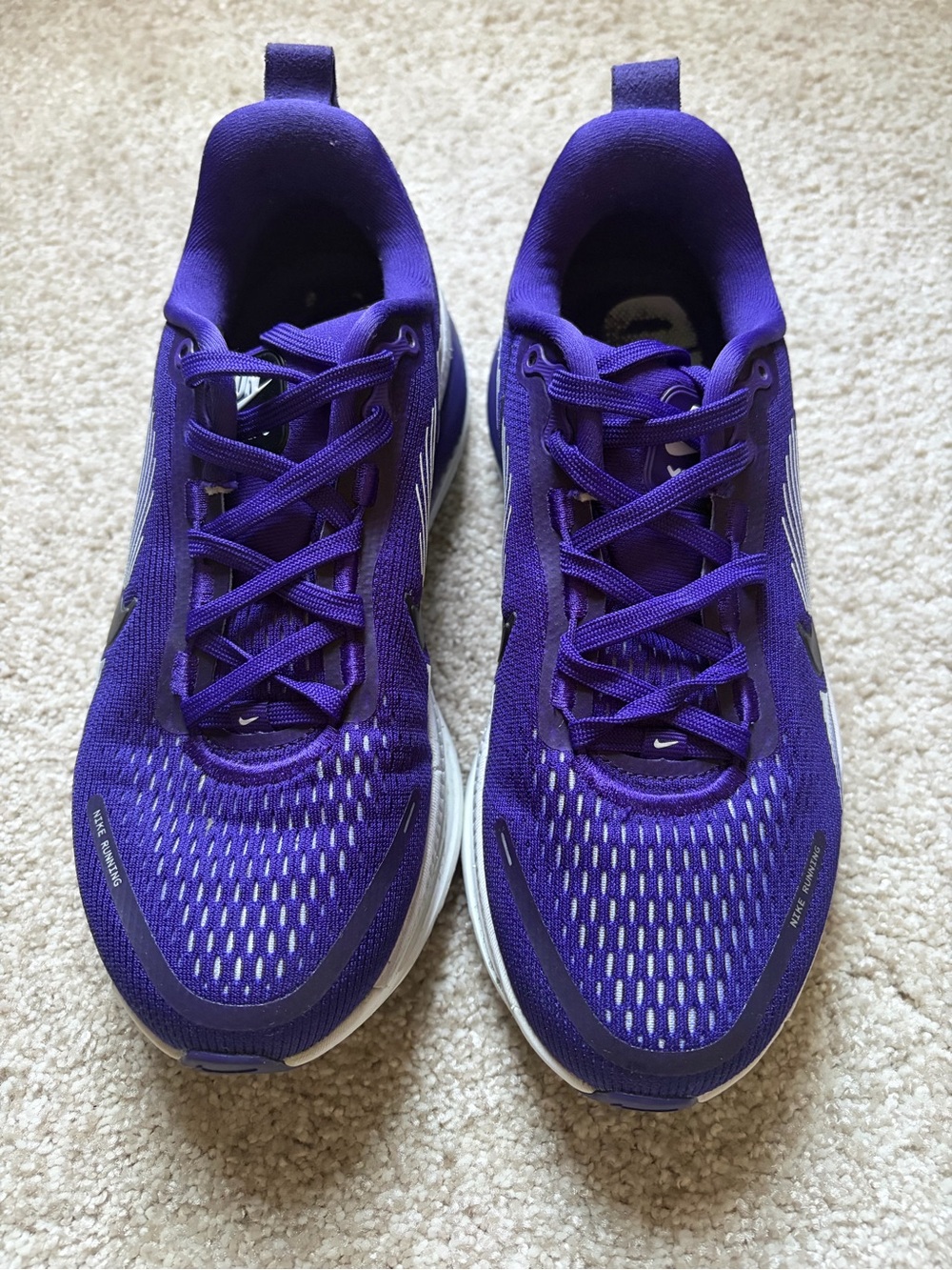 Nike Women's Purple Lace-Up Athletic Running Shoes